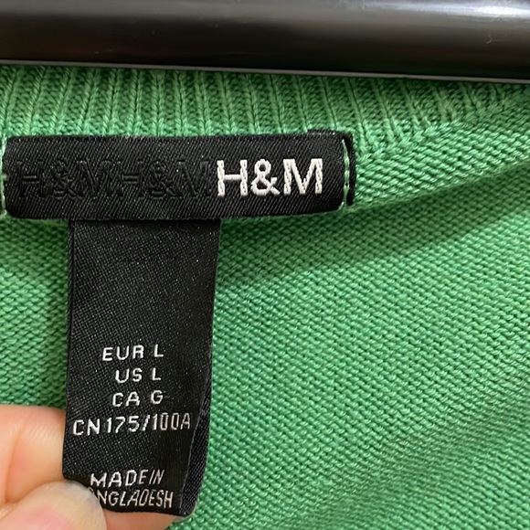 H&M green cardigan (sz l) - Picture 2 of 6